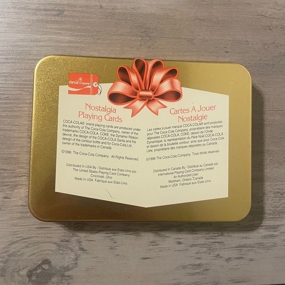 Vintage Coca Cola Playing Cards Set of Two Decks in Tin Box - Picture 5 of 6